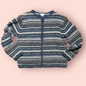 Vintage 90’s Christopher & Banks Multicolor Striped Button Down Cardigan
